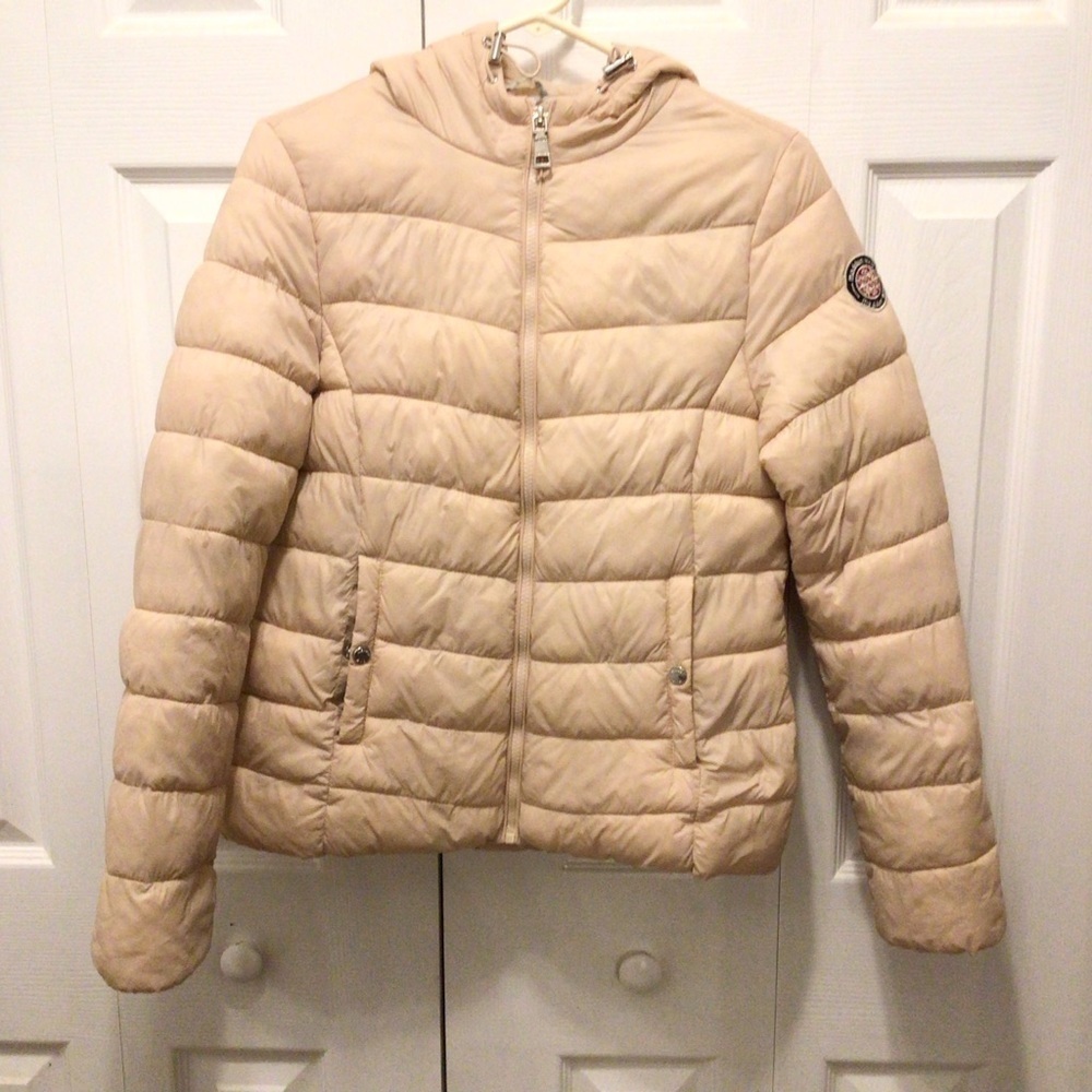Madden NYC Womens Dusty Pink Lightweight Packable Puffer Jacket Size Small